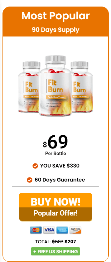 Fit Burn 90-day supply bottle for effective weight loss and fat burning